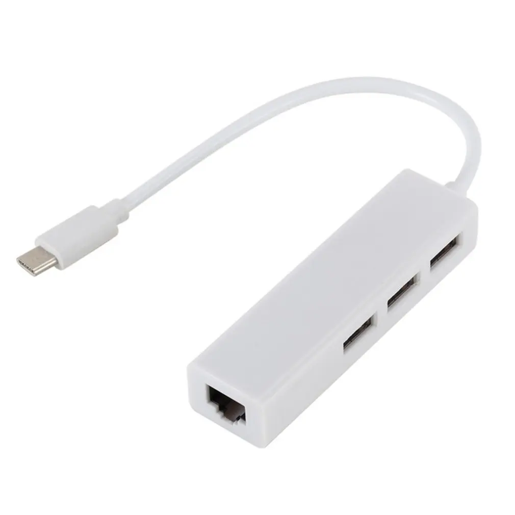 

Multiple USB-C USB 3.1 Type C to USB RJ45 Ethernet Lan Adapter Hub Cable For Macbook PC LAN Adapter Cable