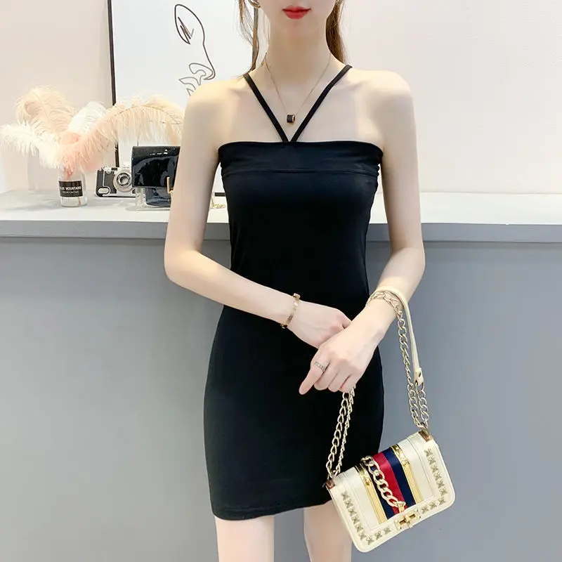 

Summer new sexy fashion suspender bra fit versatile leopard print women's dress night show sexy skirt