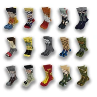 cartoon and animation ffashion trend men and women socks autumn and winter street style middle tub