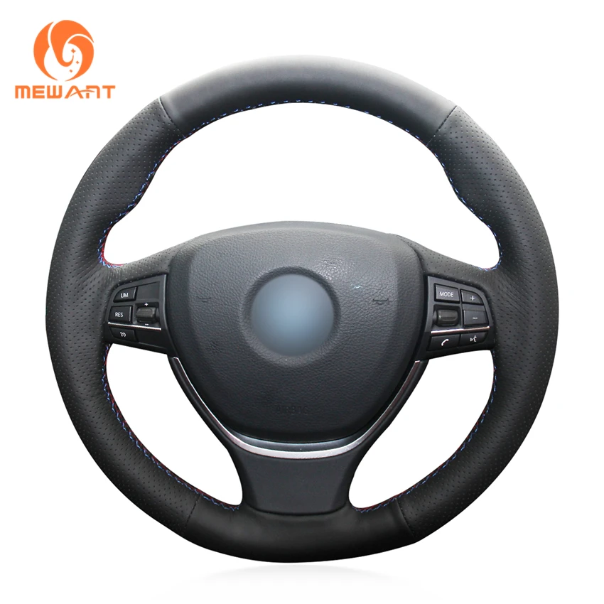 MEWANT черный чехол рулевого колеса автомобиля из натуральной кожи для BMW F10 F11 (Touring)