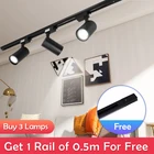 Трековый светодиодный светильник 220 В, алюминиевый Трековый светильник s Rail COB 12 Вт 20 Вт 30 Вт 40 Вт, Трековый светильник, Точечный светильник для магазина одежды, домашний Трековый светильник