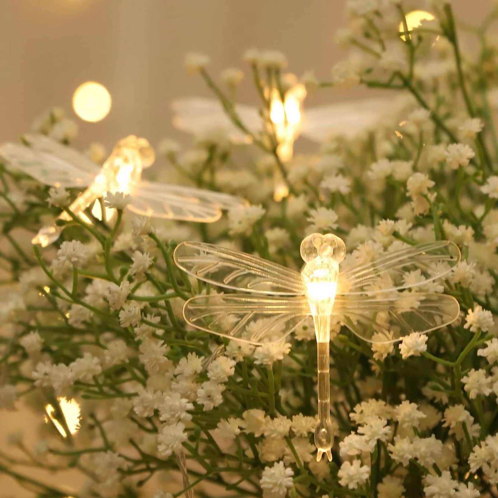 

Dragonfly String Lights 3 Meter 20LED Copper Wire Dragonfly Fairy Lights For Party Birthday Holiday