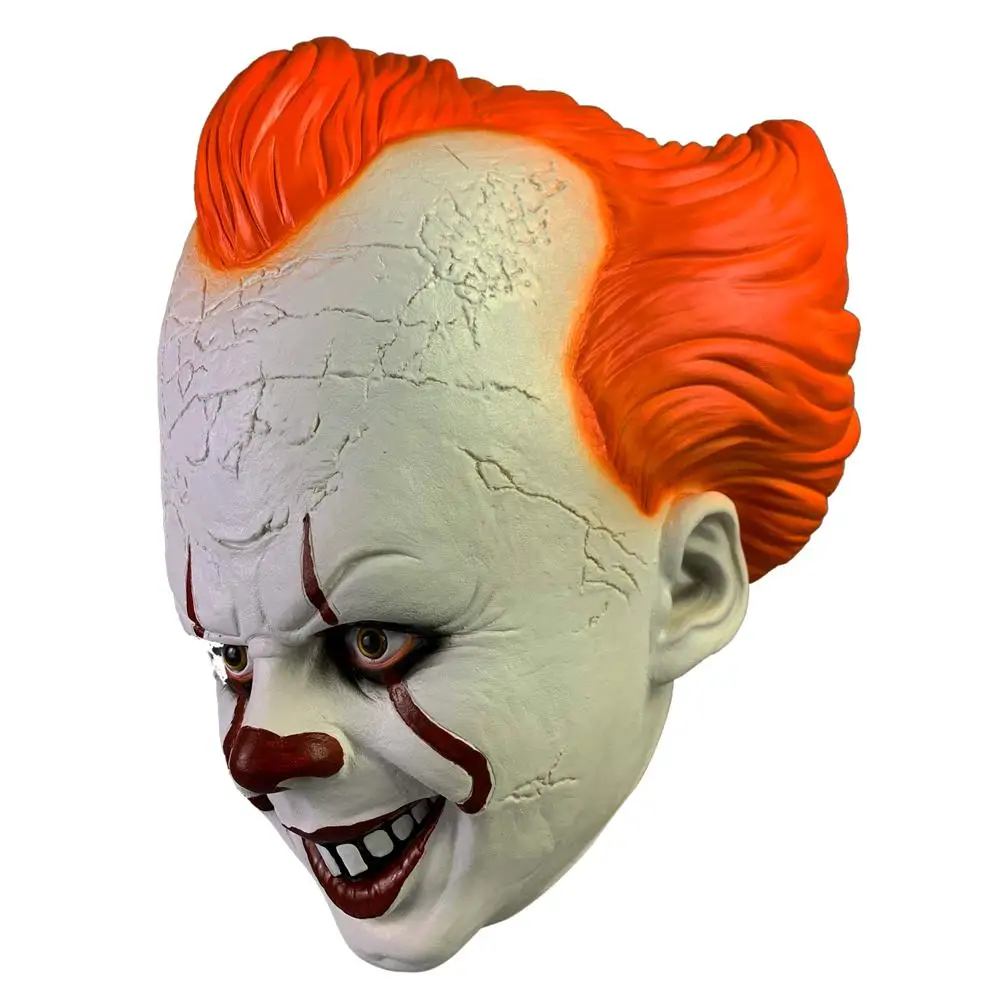 Stephen King's It маска пеннивайза страшная маска на Хеллоуин клоун полное лицо маска ужаса маски призраков латексный, реалистичный Сумасшедший жуткий