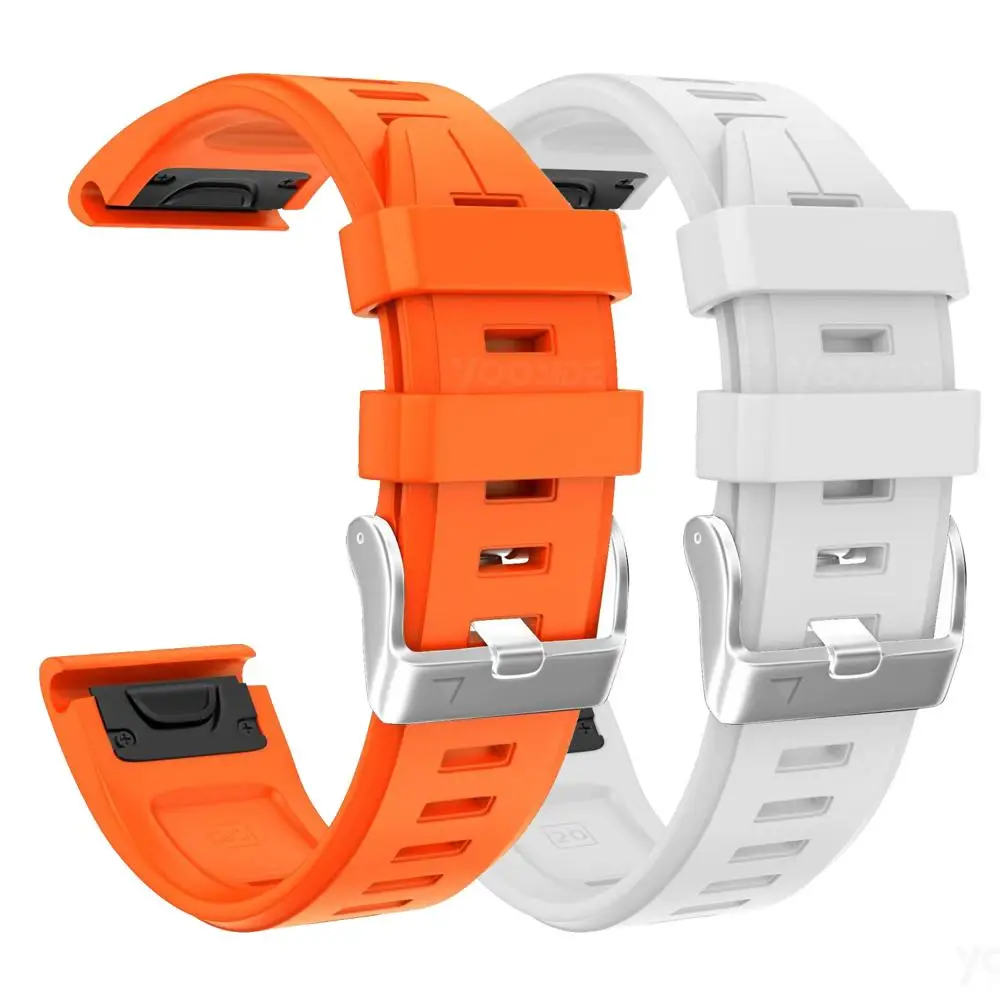 Orange White YOOSIDE ремешок для часов Fenix 6S 20 мм Quick Fit силиконовый спортивный водонепроницаемый браслет для Garmin Fenix 5S/5S Plus Smartwatch - Цвет: Orange White