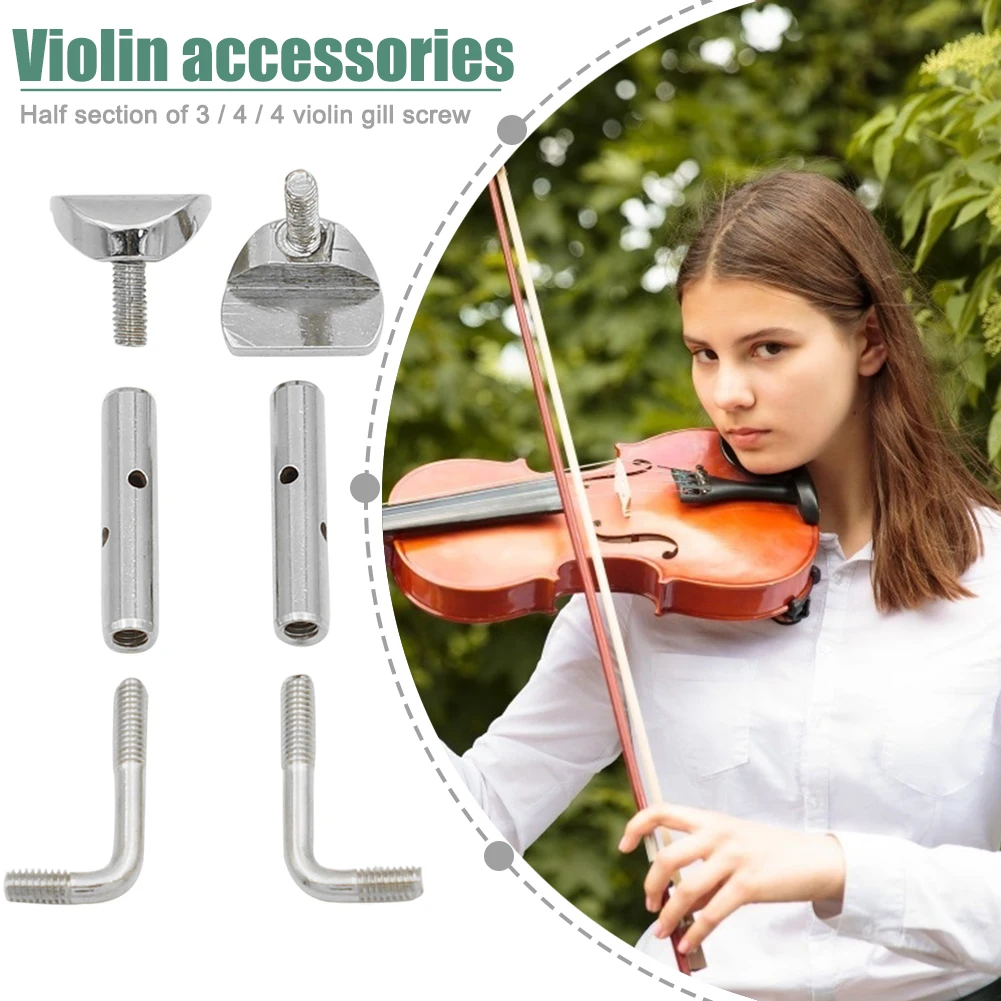 

Chin Rest Clamp Chinrest Screws Violin Adjustable Musical Enjoyable Instrument Supplies for 3/4 4/4 Violin Parts