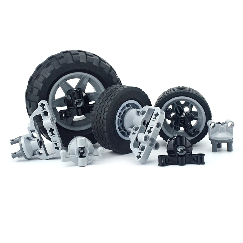 

MOC Parts Technical Suspension Steering Wheel Hub with Planetary Gear Reduction DIY Building Blocks Tire Car Truck Drive Bricks
