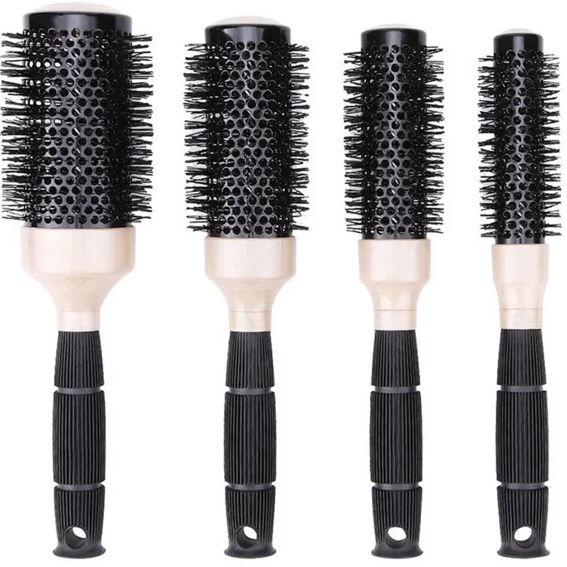 

4 Size Hair Brush Nano Hairbrush Thermal Ceramic Ion Round Barrel Comb Hairdressing Hair Salon Styling Drying Curling 20
