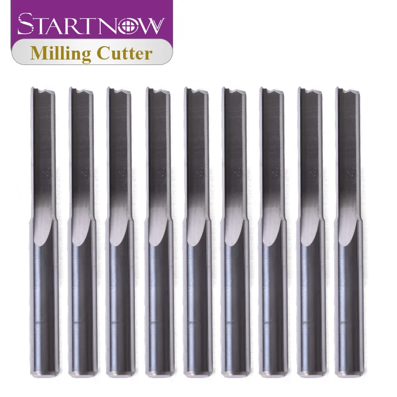 Startnow 10 шт. фрезы из карбида вольфрама с двумя канавками Прямые Биты 3 175 4 концевые