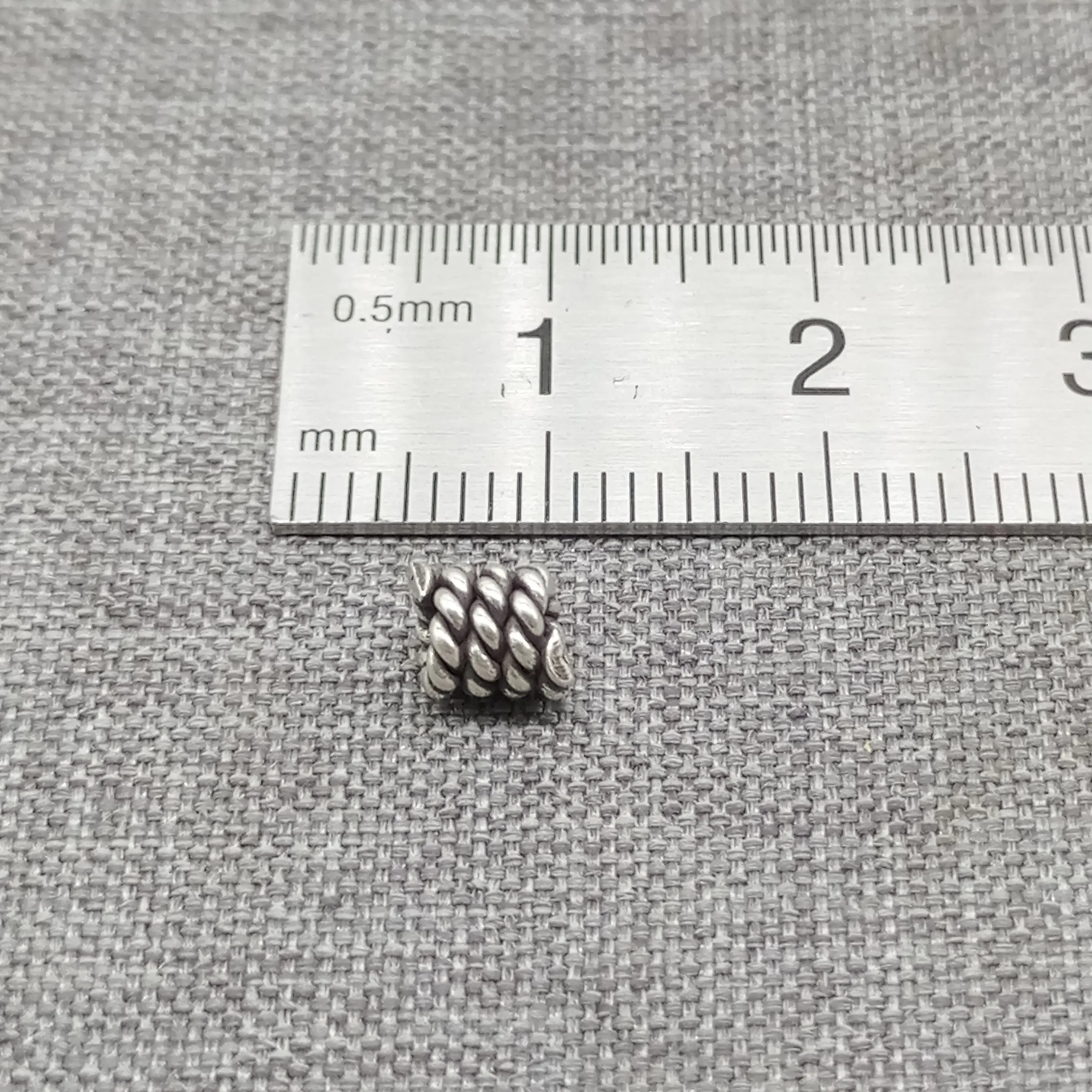 

10 Karen Hill Tribe Siler Chain Coiled Spacer Beads for Bracelet Necklace
