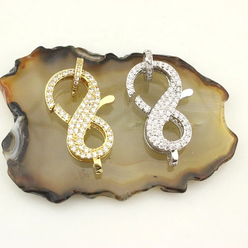 Застежки с фианитами 27*15 мм 5 шт./лот подвеска микрозакрепкой фианита