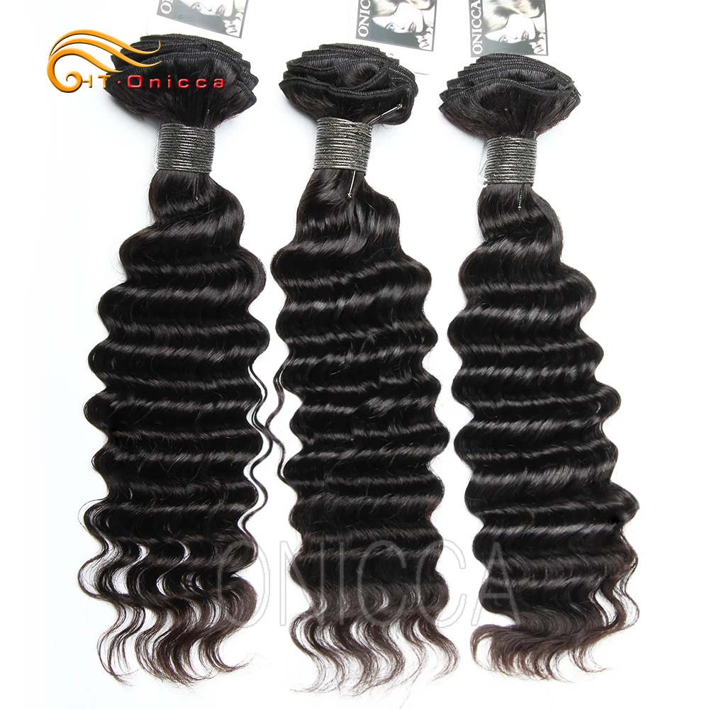 Глубокая волна пряди Пряди человеческих волос для наращивания можно купить 1/3/4