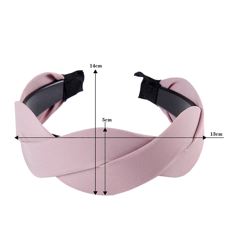 AWAYTR New Fashion Wave Shape Fabric Headband For Women Korean Wild Wide-brimmed Hairband Summer Autumn Ladies Hair Accessories |
