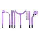 Высокочастотные Сменные электроды фиолетового и красного цвета, стеклянная трубка для удаления морщин и пятен лица, уход за кожей, удаление пятен акне