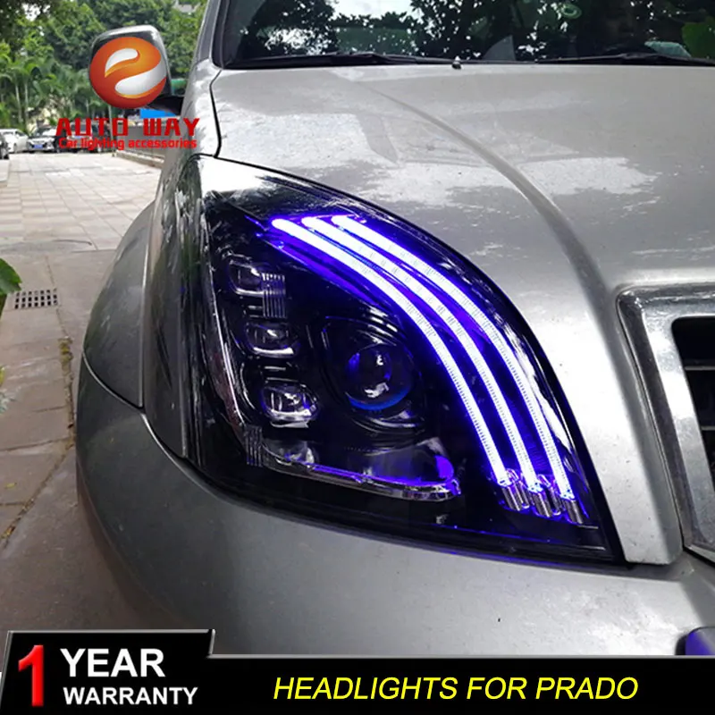 Автомобильный Стайлинг чехол для Toyota Prado фара 2003 2009 светодиодные фары DRL Hid
