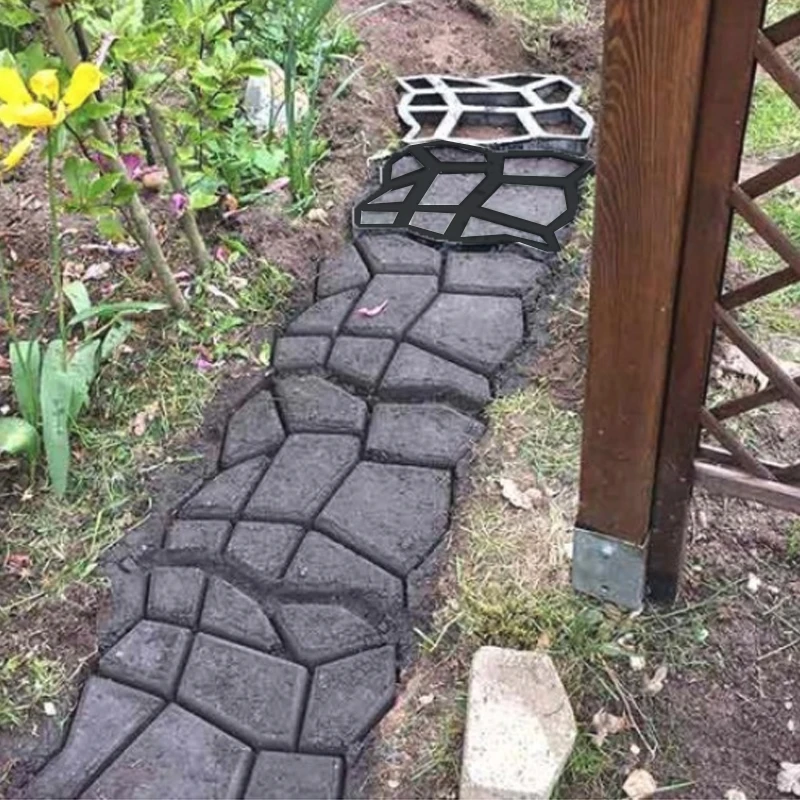 Ew Черная Пластиковая форма для мощения своими руками дома сада пола дороги
