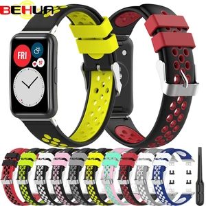 BEHUA Strap Watchband For Huawei Watch Fit Replacement Bracelet Wristband Sports Woman Man Soft Sili