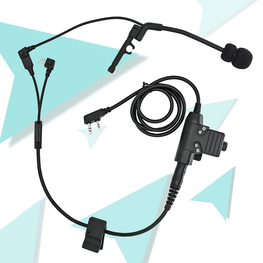 Y Cable, with Comtac Microphone and U94 Ptt, for Tactical Noise-cancelling Headphone IPSC Version Comtac Ii Iii Headset