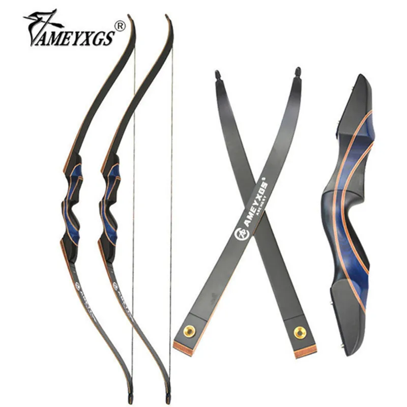 

1set Archery 20-50lbs Recurve Bow 56inch Right Hand Takedown Bow Traditional Wooden Bow Outdoor Sports Hunting Shooting Practice