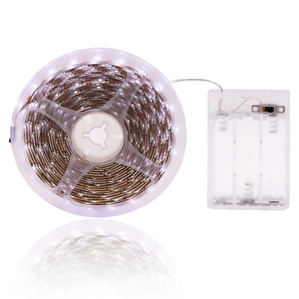 Светодиодная лента с питанием от батарейки AA SMD 2835 60 светодиодов/м