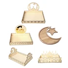 Eid украшение Мубарак деревянный Рамадан Kareem еда десертный лоток ислам ИК мусульманский декор для домашвечерние Ид Аль Адха подарки мусульманские товары