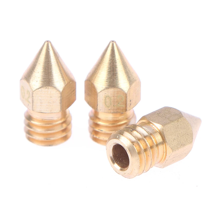 2pas/pack MK8 Nozzle Brass Thread For MK8 Extruder Hotend 1.75MM Filament Printer For 3D Printer Parts alfawise mk8 extruder nozzle 0 4mm for 3d printer 20pcs