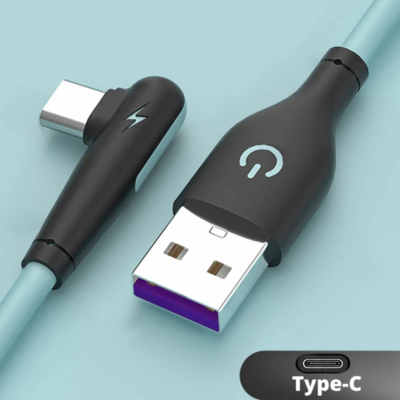 

Liquid Soft Silicone Data Cord 3A Type C USB Cable Quick Charge Charger Wire For Huawei Xiaomi Mobile Phone Fast Charging Cable