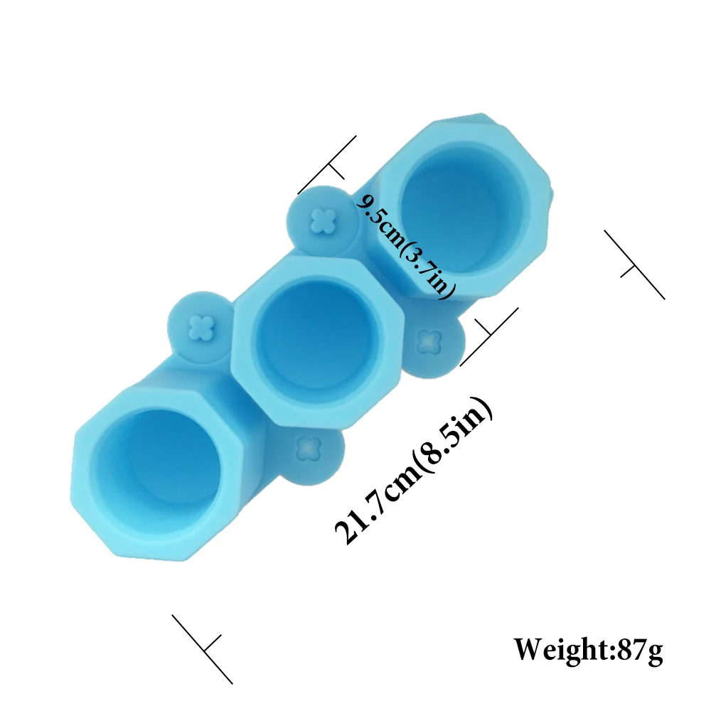 

3 Holes Silicone Flower Pot Mold DIY Succulent Making Mold Silicone DIY Aromatherapy Candle Decoration Mold Clay Craft Mould