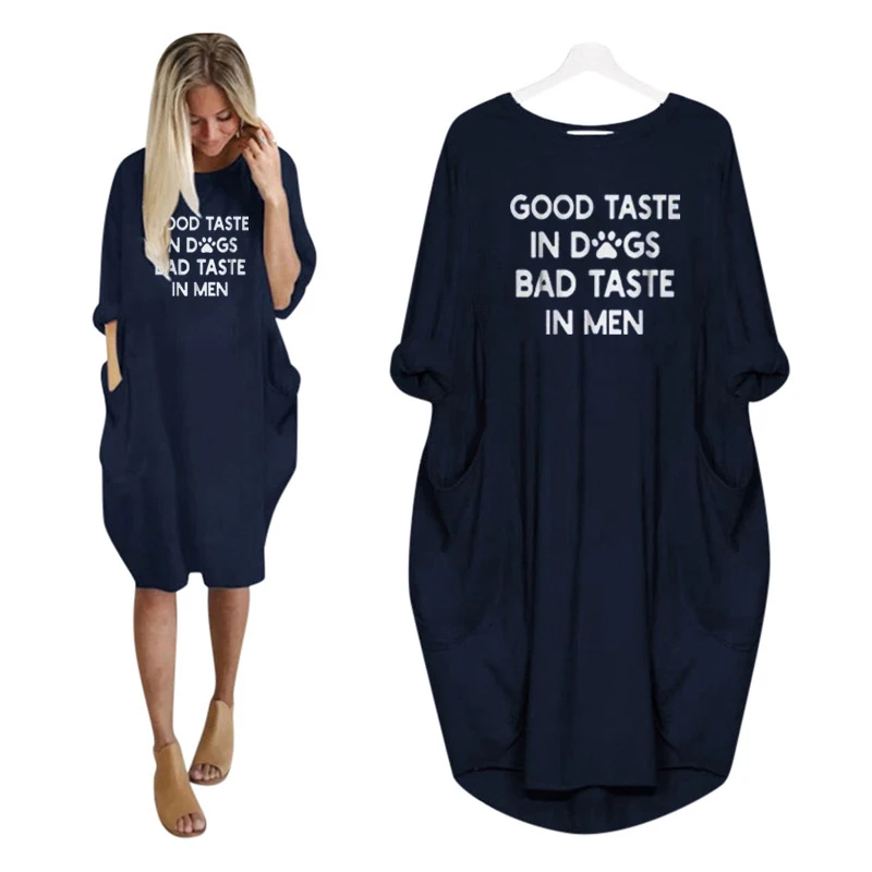 2020 модная футболка для женщин с карманом хороший вкус у собак плохой мужчин Топы
