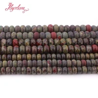 3x64x8mm natural dragon blooded tumbled stone rondelle spacer stone beads for jewelry making diy necklace loose strand 15
