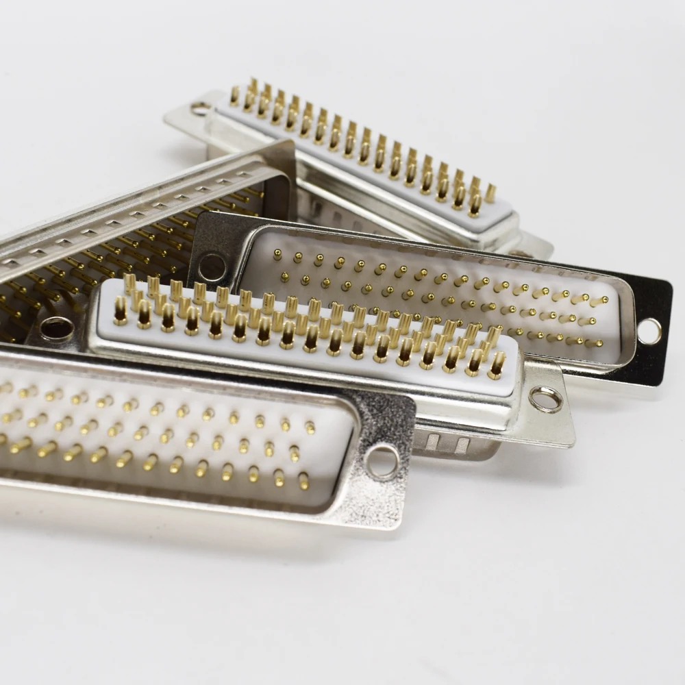 1 шт. золотистый штекер 50 контактов 3 ряда разъем D-Sub для пайки шасси RS232 |