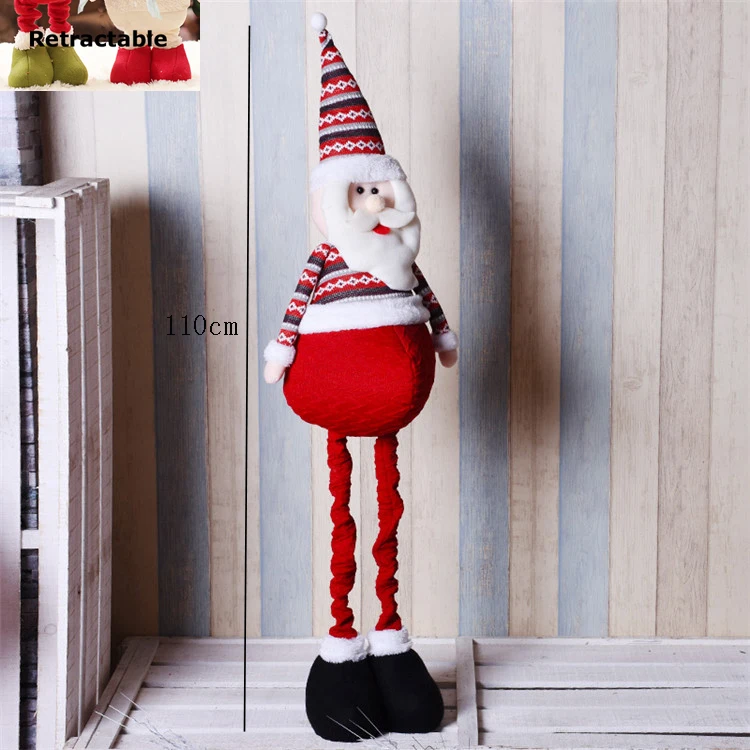 santa claus 251 Рождественские украшения для дома, выдвижная стоящая 38-55 см, снеговик, куклы, подарок на год, день рождения, плюшевая игрушка, Рождественский Декор, украшения - Цвет: santa claus 251