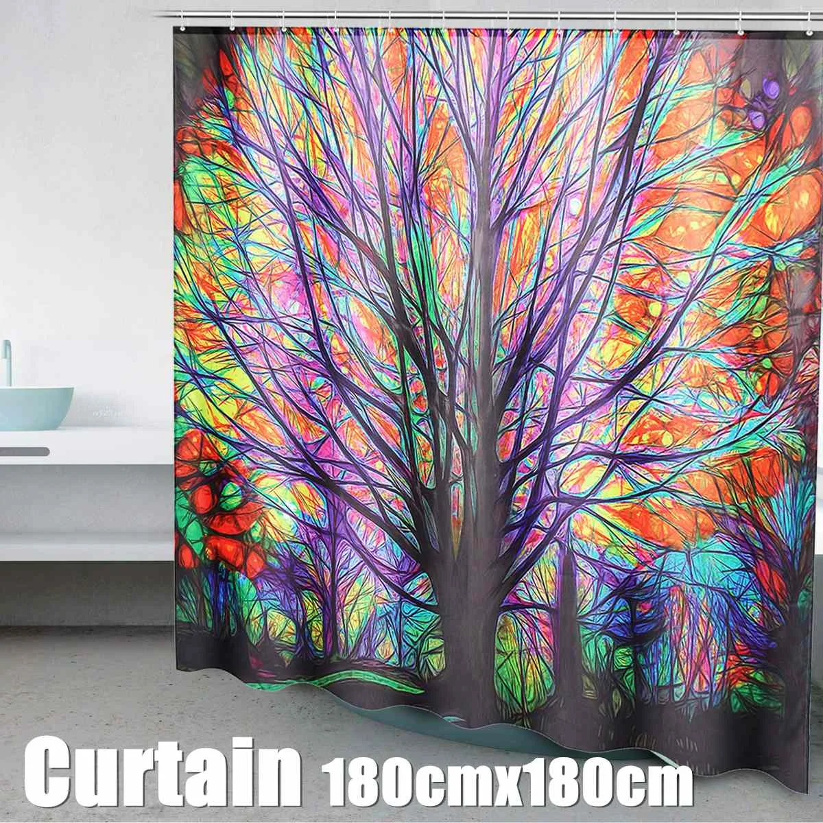 Meigar коврики для туалета/занавески душа/гобелен красочное Древо дома спальни