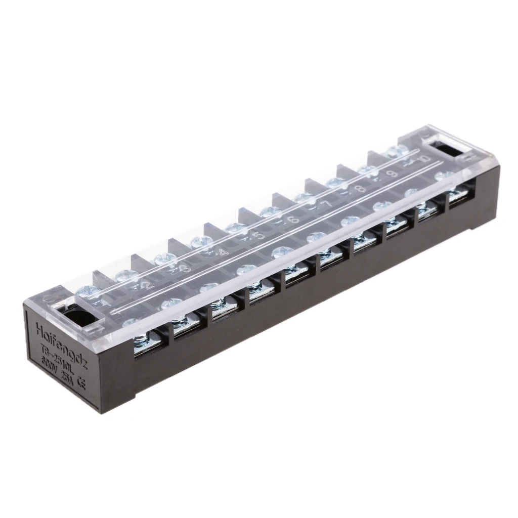 

10 PIN Barrier Terminal Block Strip Connector Power Distribution Block
