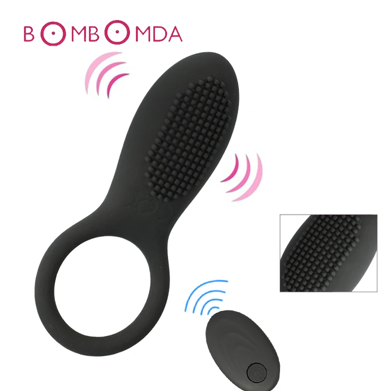 Вибрирующее кольцо на пенис с дистанционным управлением 10 скоростей секс