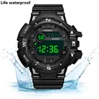 Модные мужские Часы 2021 Водонепроницаемые светодиодные цифровые военные спортивные резиновые кварцевые Часы с будильником и датой Часы