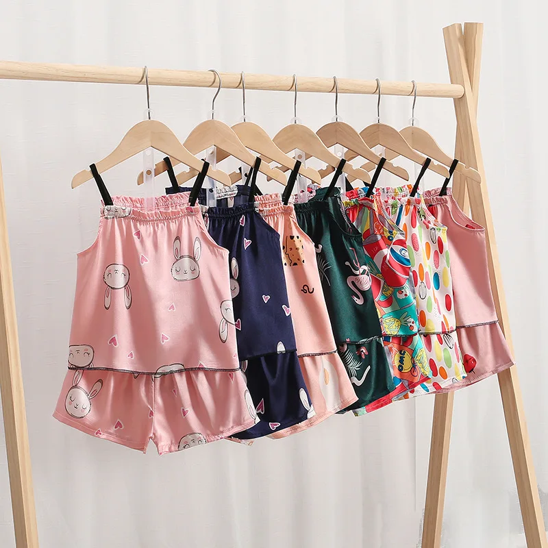 

Girls Summer Clothes Sets Children Fashion Tops Shorts Home Wear Tracksuits For Baby Girl Toddler Pajamas Suits 2021 New Kids 5Y