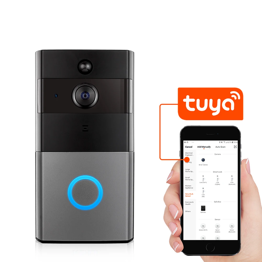 Беспроводной видео дверной звонок Fuers Tuya APP Wi Fi 1080 P камера домофон для квартиры ИК