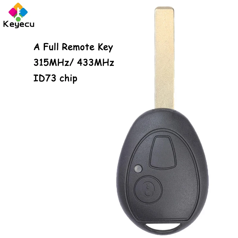 Запасной пульт дистанционного управления KEYECU для автомобиля с 2 кнопками 315 МГц 433