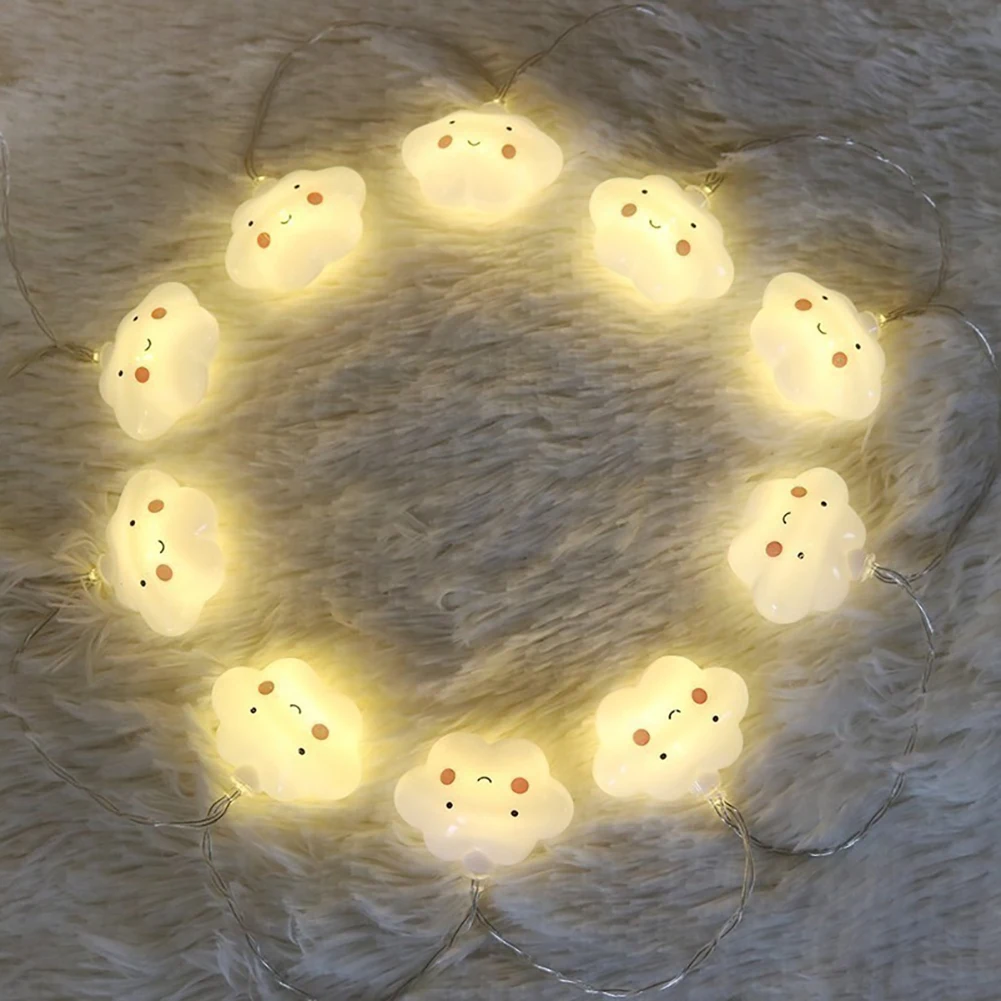 1 65 м 10 LED Smile Cloud светильник Феи Романтический фестиваль Повседневный дом Свадьба