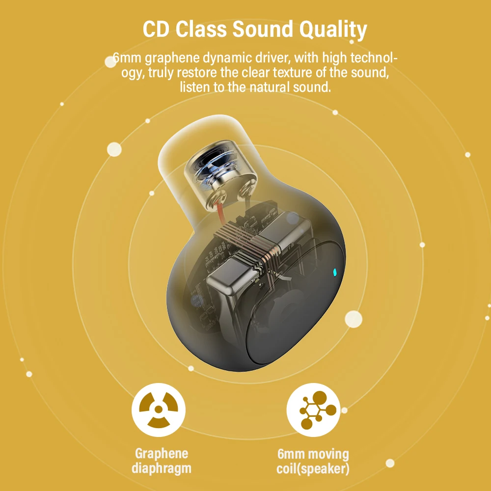 DACOM U7 полностью Беспроводные стереонаушники Bluetooth наушники 5 0 Hi Fi мини TWS с ЖК