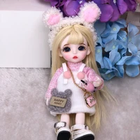 16cm princess doll super cute fashion suit ob11 joints body figure dolls 18 scale handmade makeup bjd toy gift for girls c1605