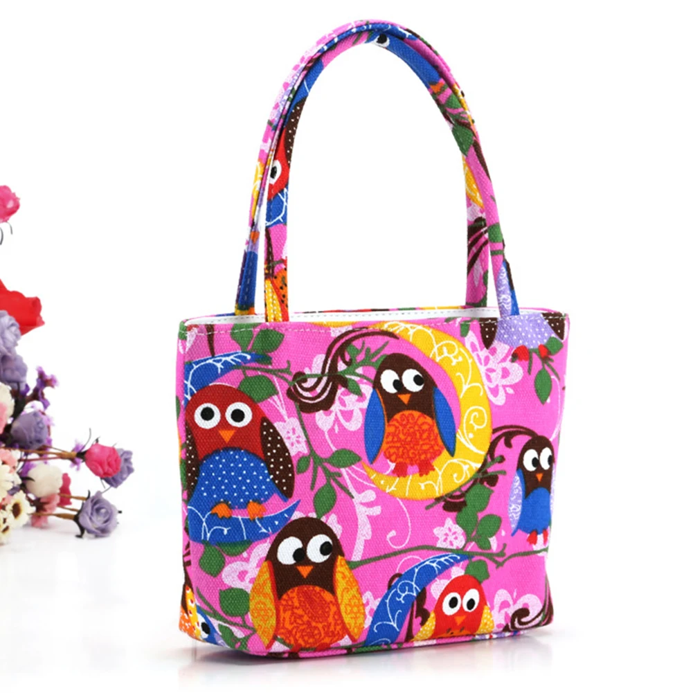 Большая вместительная Повседневная Сумка тоут с принтом Совы из мультфильма