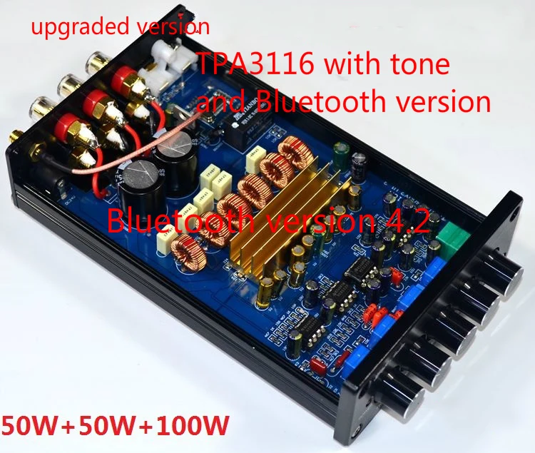 2 1 высокая мощность 2*50 Вт + 100 TPA3116 с тональным цифровым усилителем HIFI Bluetooth 4 2/5 0 тип