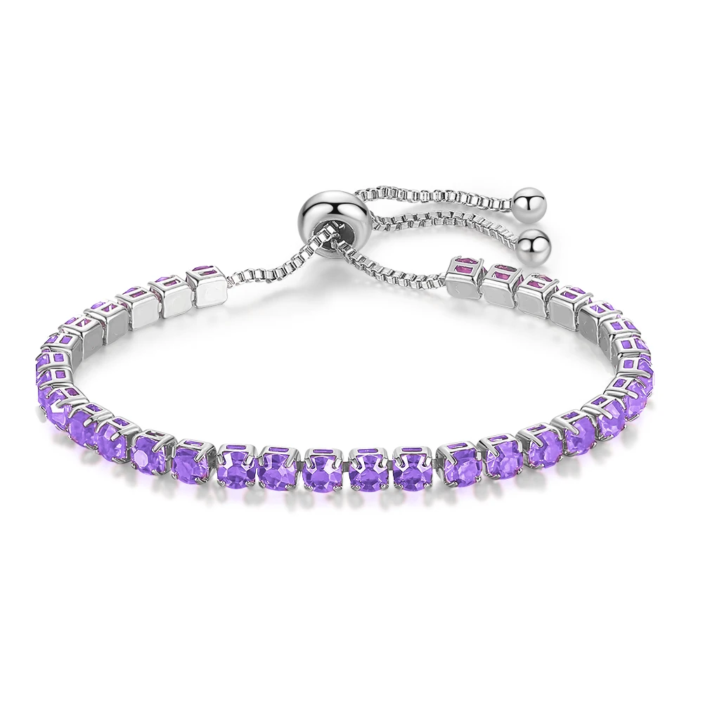 

Luxury Style Ladies Bracelet Mosaic Cubic Zirconia Silver Color Fashion Jewelry Elegant Charm Bracelets & Bangles Ladies Gift