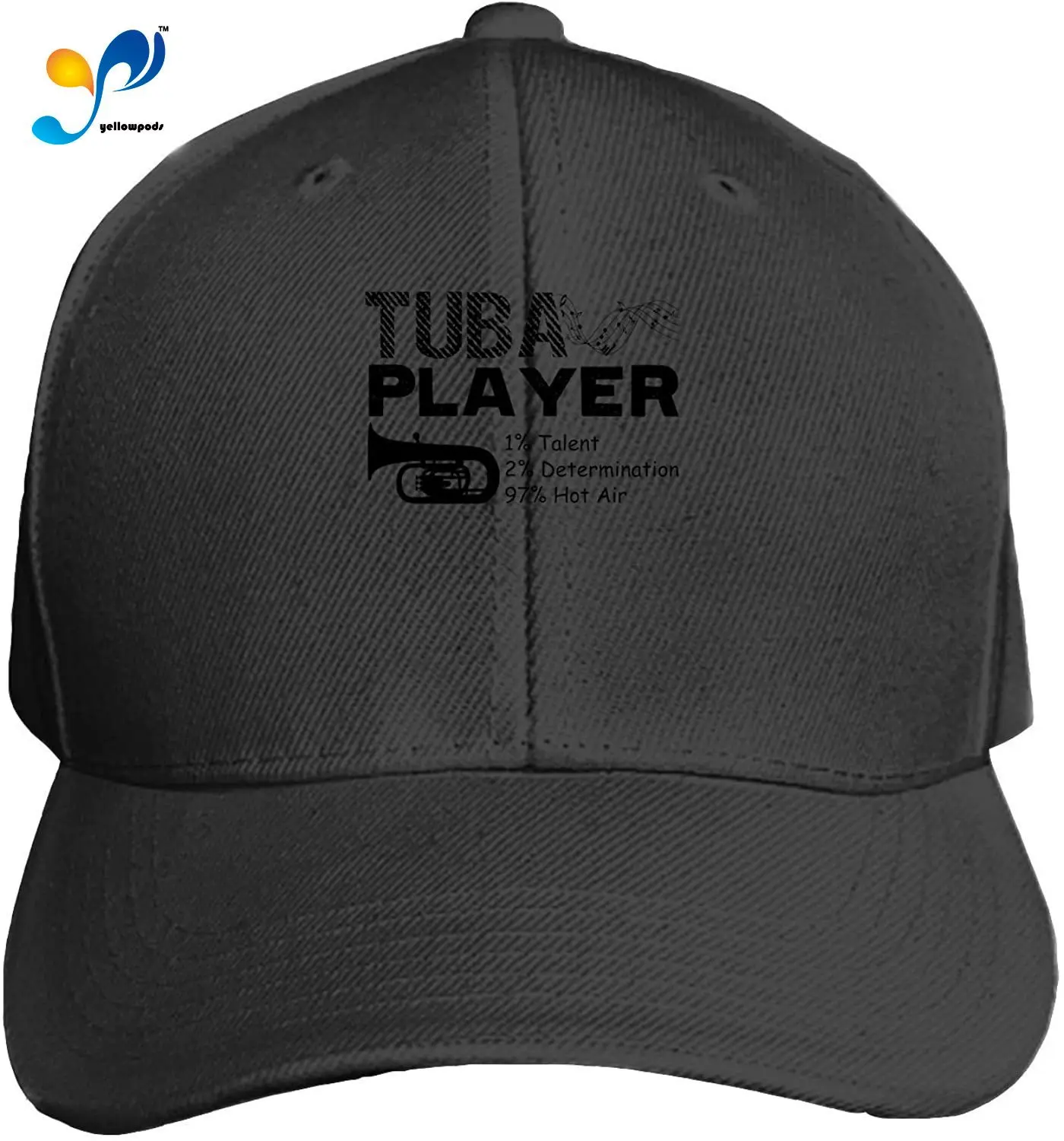 

Tuba Player Men's Structured Twill Cap Adjustable Peaked Sandwich Hat