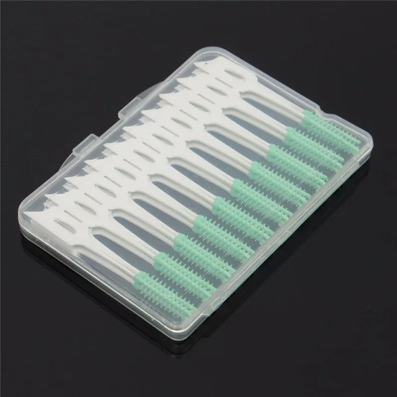 40 шт./кор. двойной нити головки гигиена полости рта силикона для ухода за