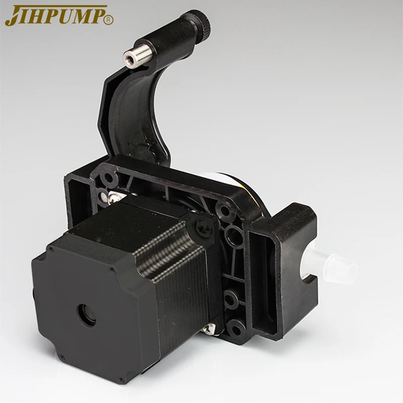 

JIHPUMP Silicone Food Grade Tubing 3 Rollers Metering Vending Dispensing System Peristaltic Pump Head of 3 Litre