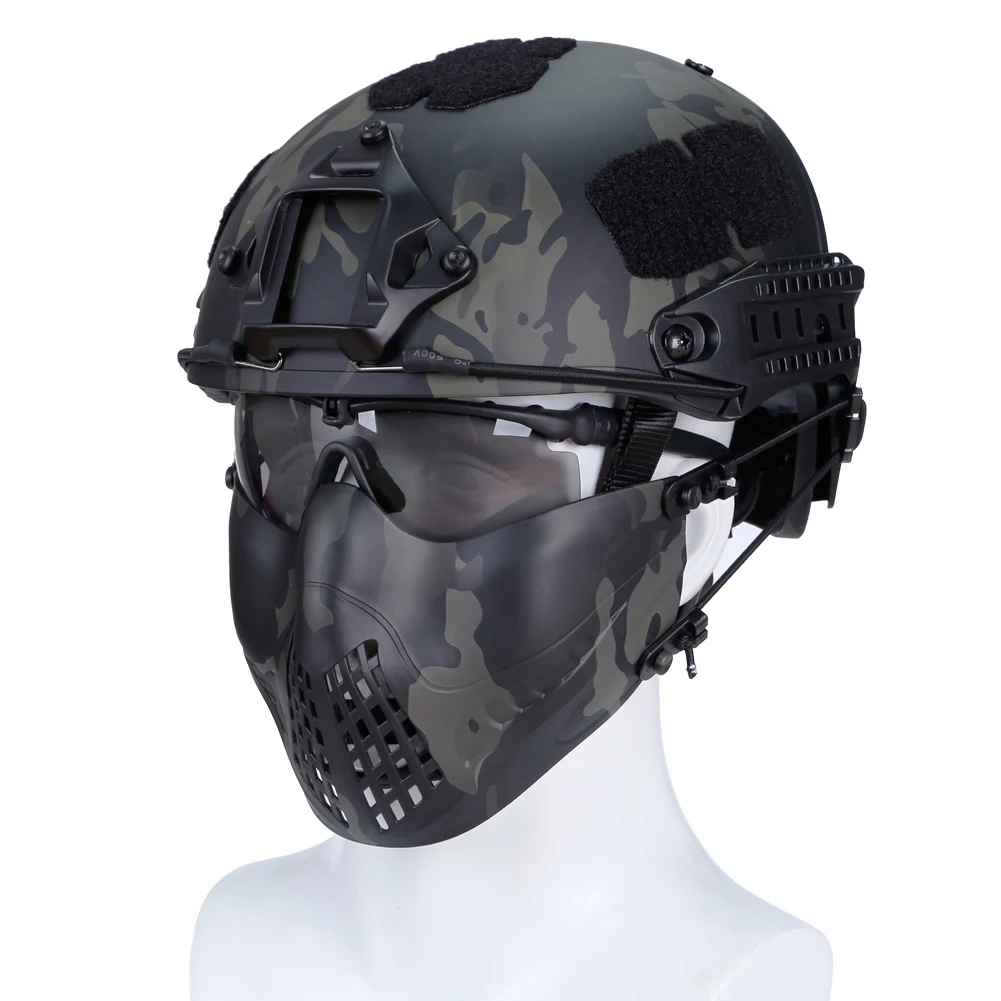 

Tactical Airsoft Mask Outdoor Paintball Half Face Pilot Masks Military Games CS Shooting Helmet Masks