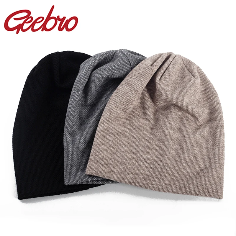 

Шапка Geebro, женская, хлопковая, смешанных цветов, мягкая, удобная, осенне-зимняя, унисекс, теплая шапочка