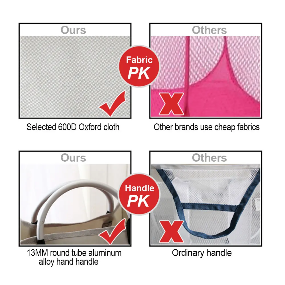 Многофункциональная складная корзина для белья из ткани Оксфорд большой емкости